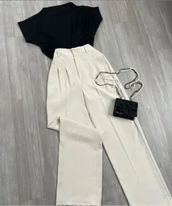 Quần suông nữ lưng cao dài từ 97-103cm (cao từ 1m54-1m7)