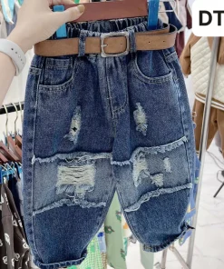 Quần Jean DT bé trai dài phong cách cá tính, quần bò mềm, dáng dài cho bé 1-7 tuổi (9-24kg)