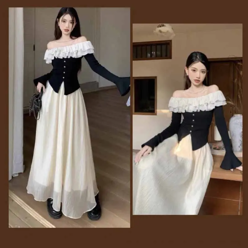 Set Áo Váy Phối Bèo Chiết Eo Siêu Nữ Tính , Set Bộ Đồ Nữ Len Phối Bèo UNA DRESS (Có bigsize)