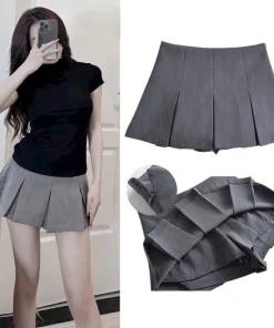 Chân váy ngắn xếp ly to chất ruby cao cấp lên dáng siêu xinh