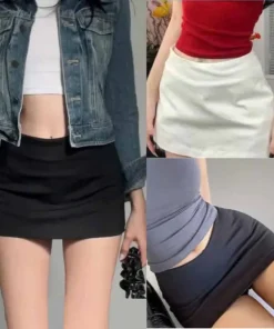 Chân váy cạp trễ form ngắn chất liệu cotton lạnh lót lụa