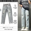 Quần jean suông ống rộng 4 màu rách nhẹ