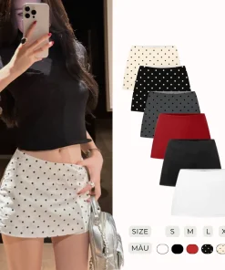 Dottie Skirt - Chân Váy Chấm Bi / Trơn Chữ A Nữ - Kèm Quần Bảo Hộ